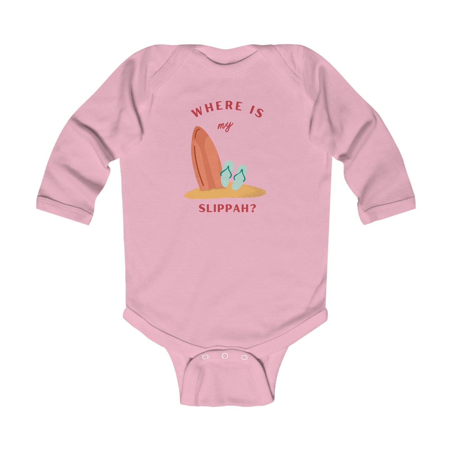 Where Is My Slippah? - Long Sleeve Bodysuit