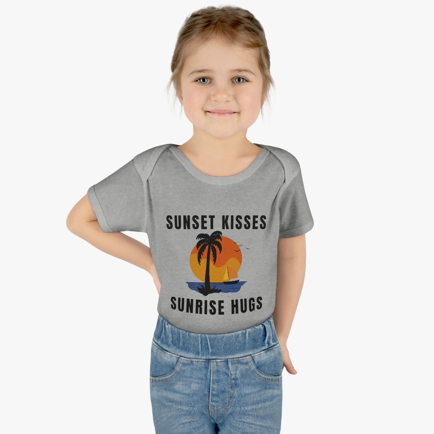 Sunset Kisses, Sunrise Hugs - Short Sleeve Bodysuit