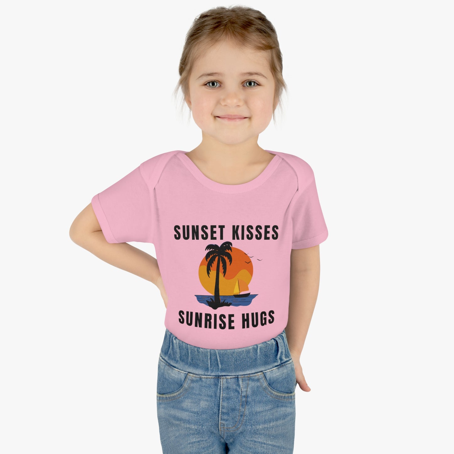 Sunset Kisses, Sunrise Hugs - Short Sleeve Bodysuit