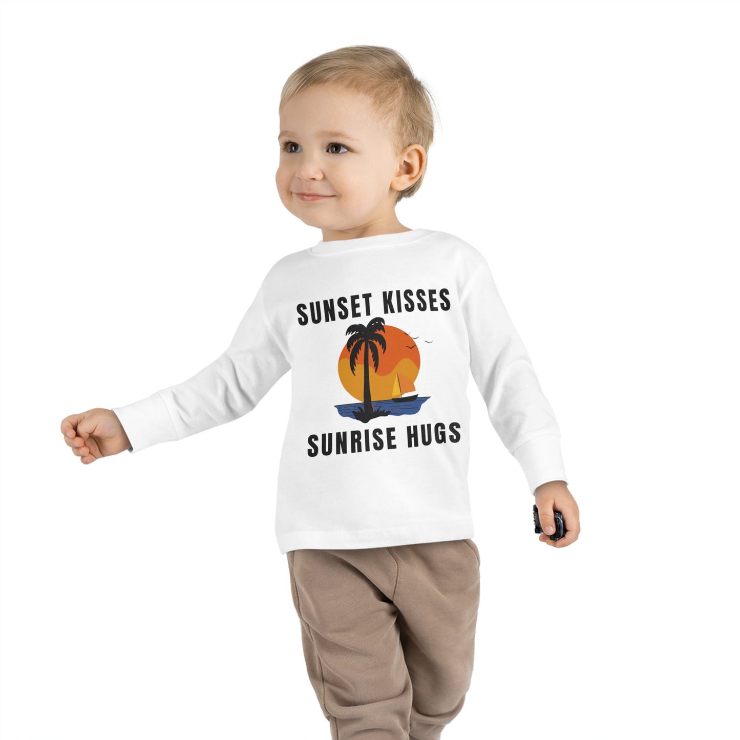 Sunset Kisses, Sunrise Hugs - Toddler Long Sleeve Tee