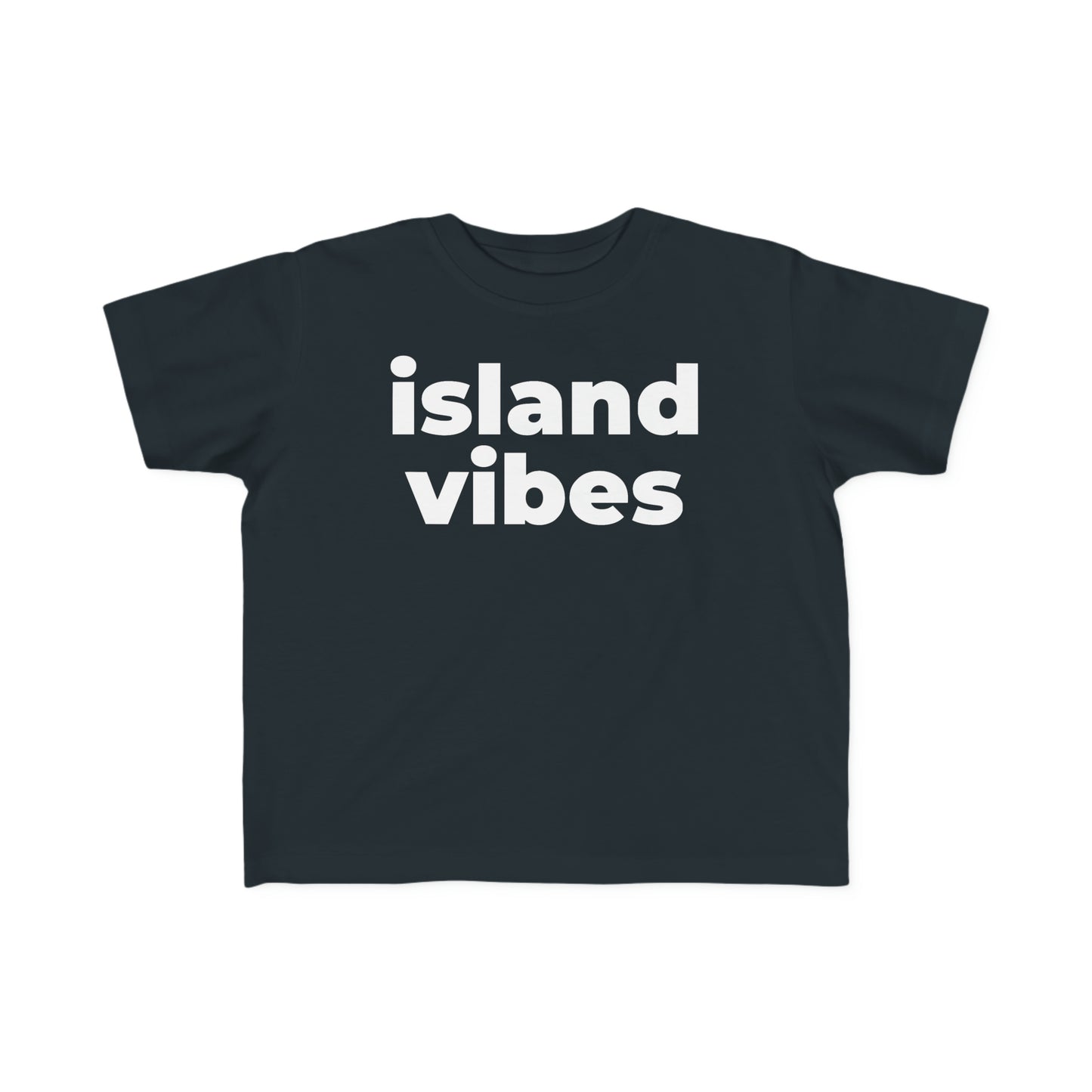 Island Vibes (Minimalist White Text) - Toddler Tee