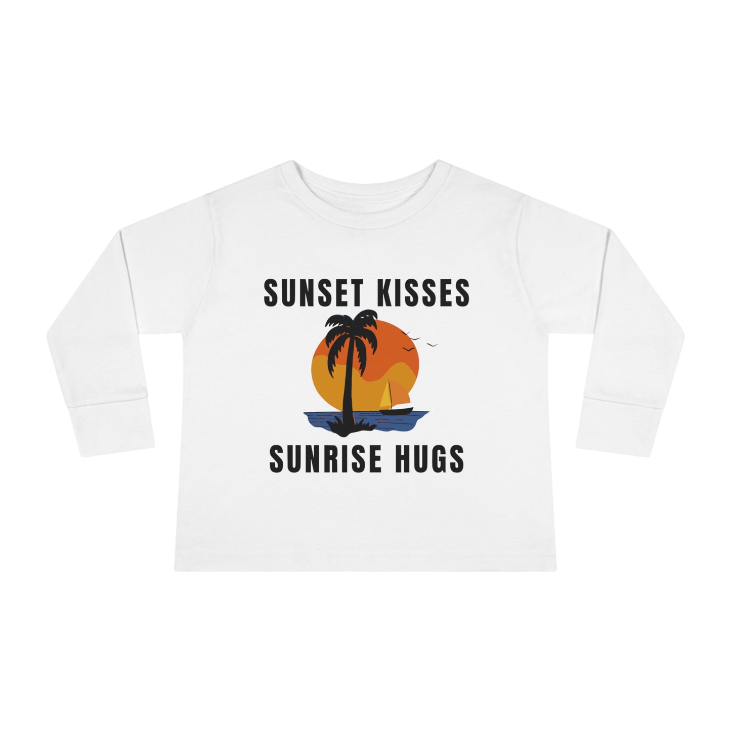 Sunset Kisses, Sunrise Hugs - Toddler Long Sleeve Tee