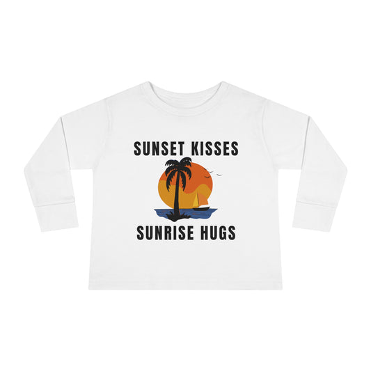 Sunset Kisses, Sunrise Hugs - Toddler Long Sleeve Tee