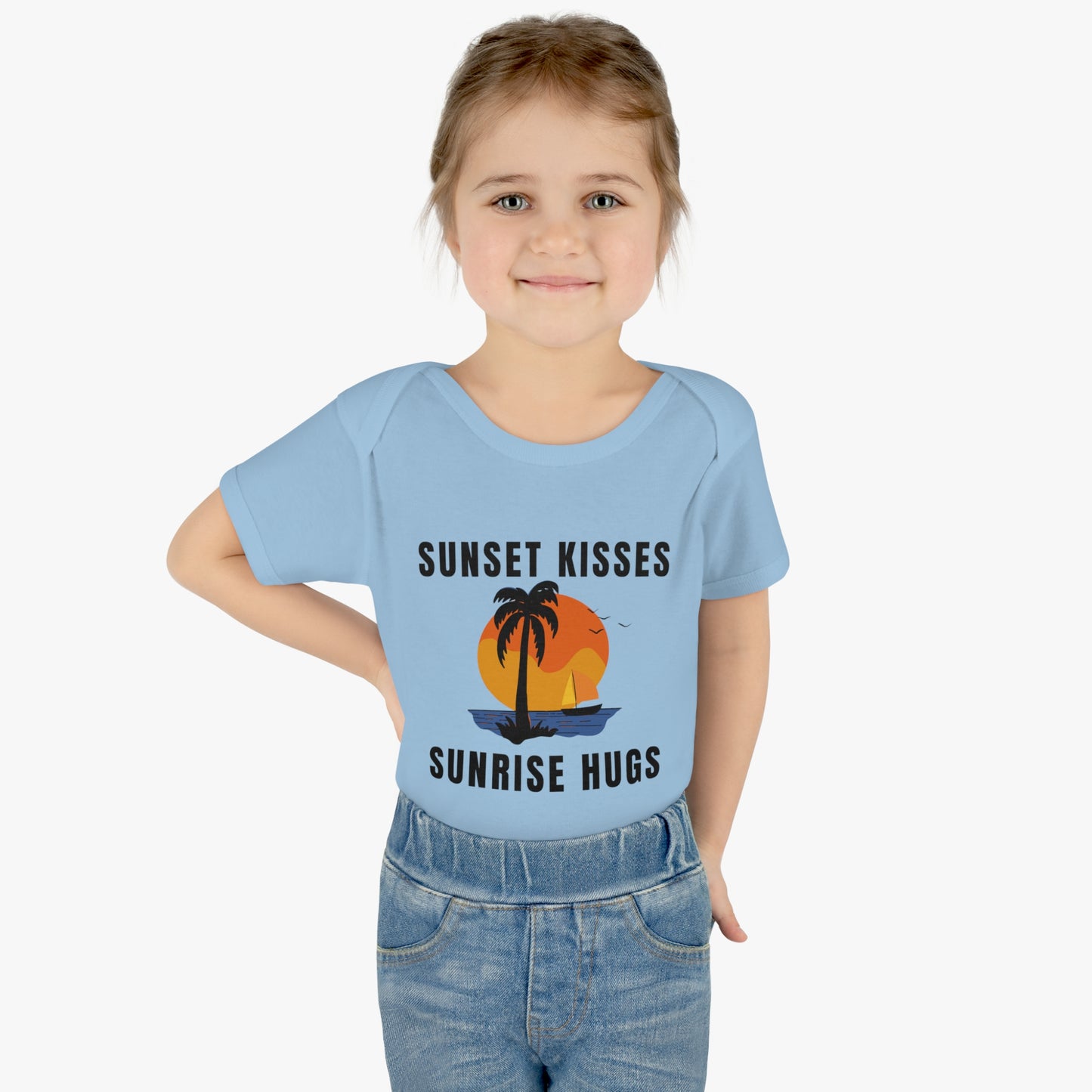 Sunset Kisses, Sunrise Hugs - Short Sleeve Bodysuit