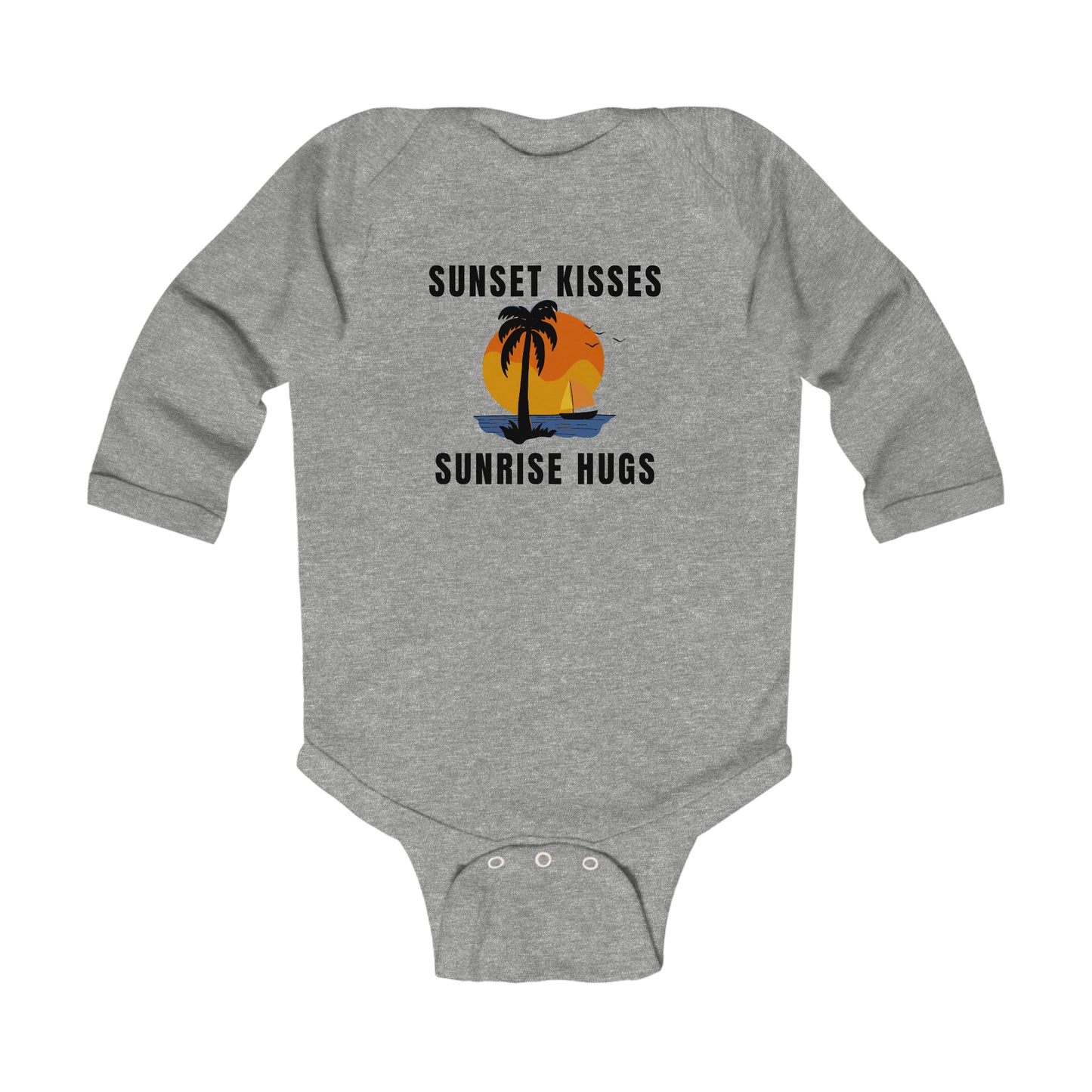 Sunset Kisses, Sunrise Hugs - Long Sleeve Bodysuit