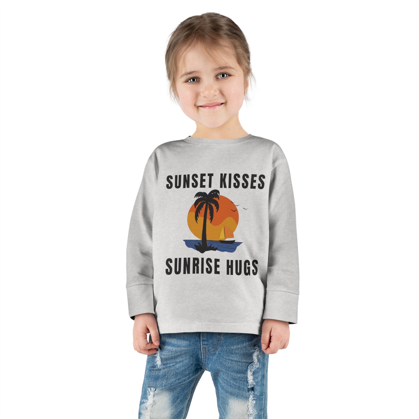 Sunset Kisses, Sunrise Hugs - Toddler Long Sleeve Tee