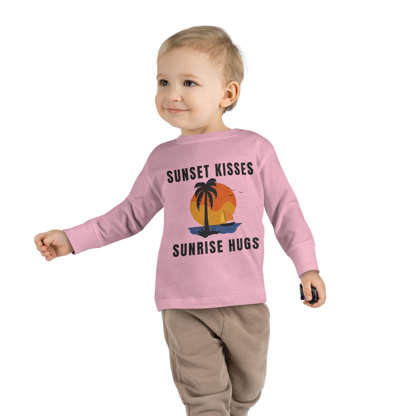 Sunset Kisses, Sunrise Hugs - Toddler Long Sleeve Tee