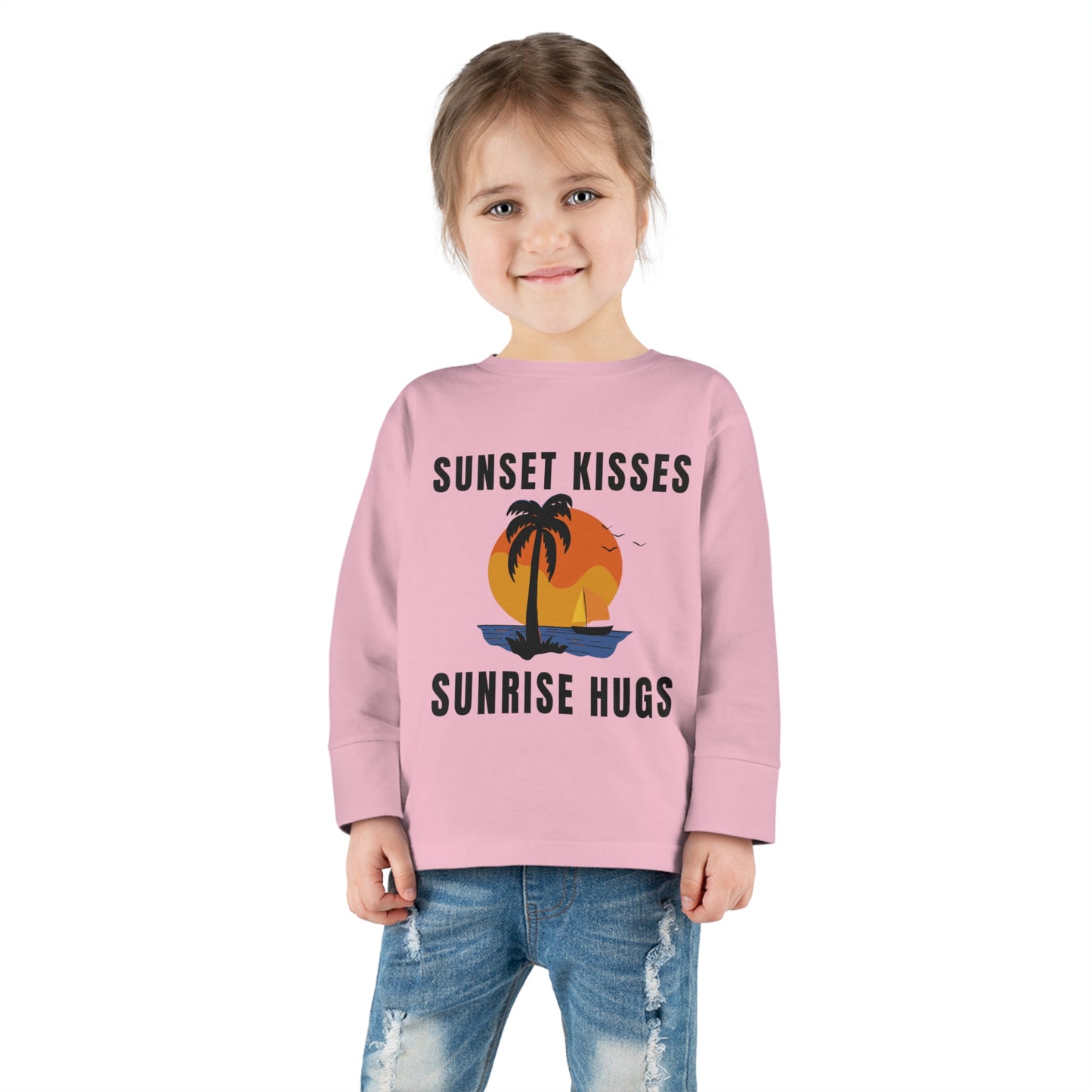 Sunset Kisses, Sunrise Hugs - Toddler Long Sleeve Tee