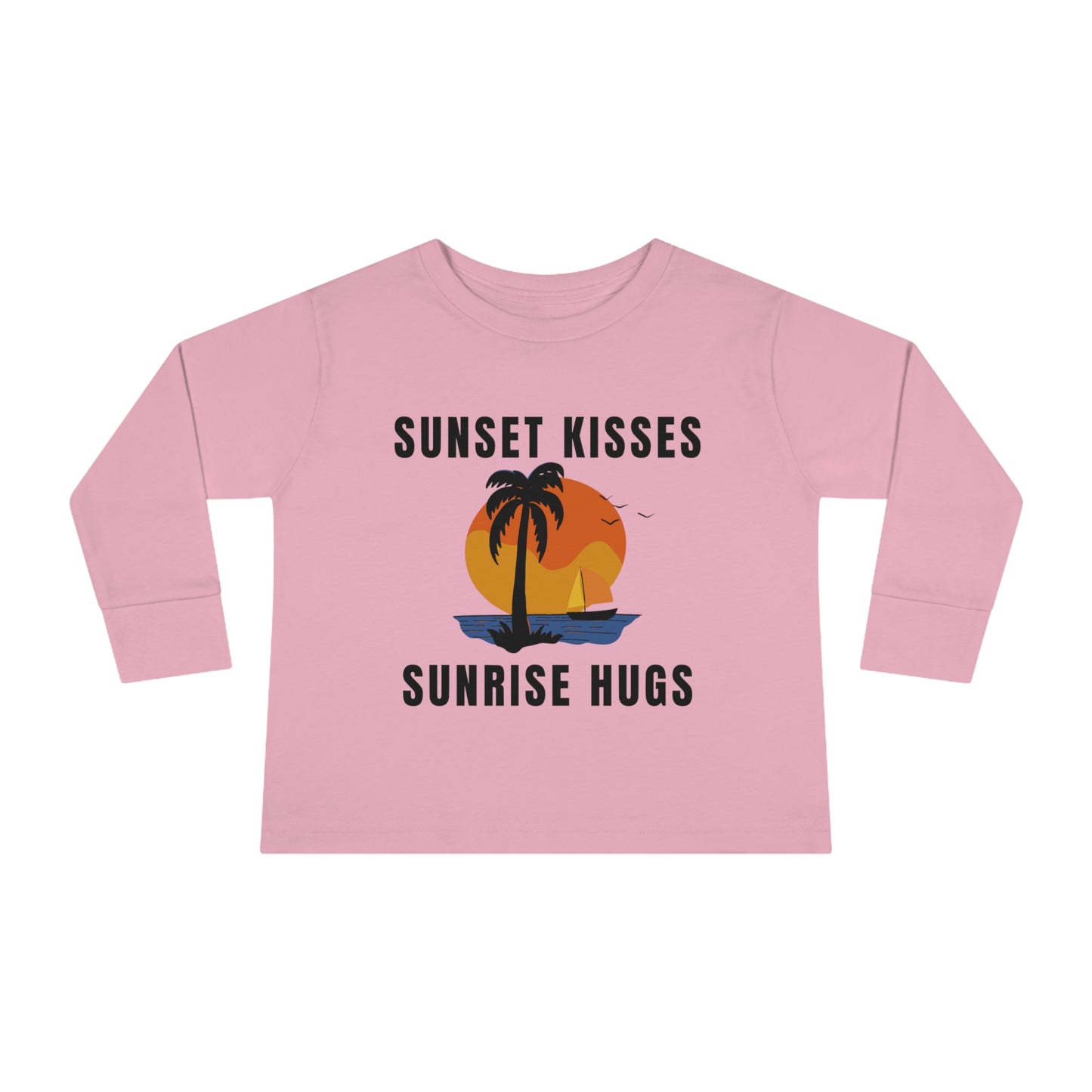 Sunset Kisses, Sunrise Hugs - Toddler Long Sleeve Tee