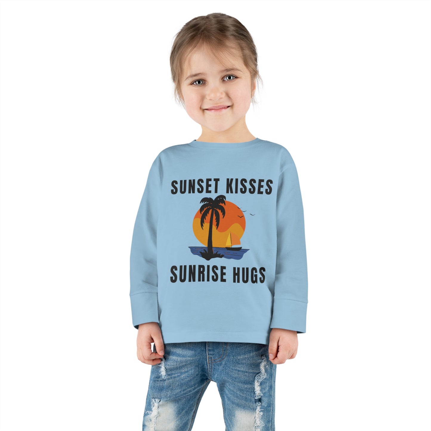 Sunset Kisses, Sunrise Hugs - Toddler Long Sleeve Tee