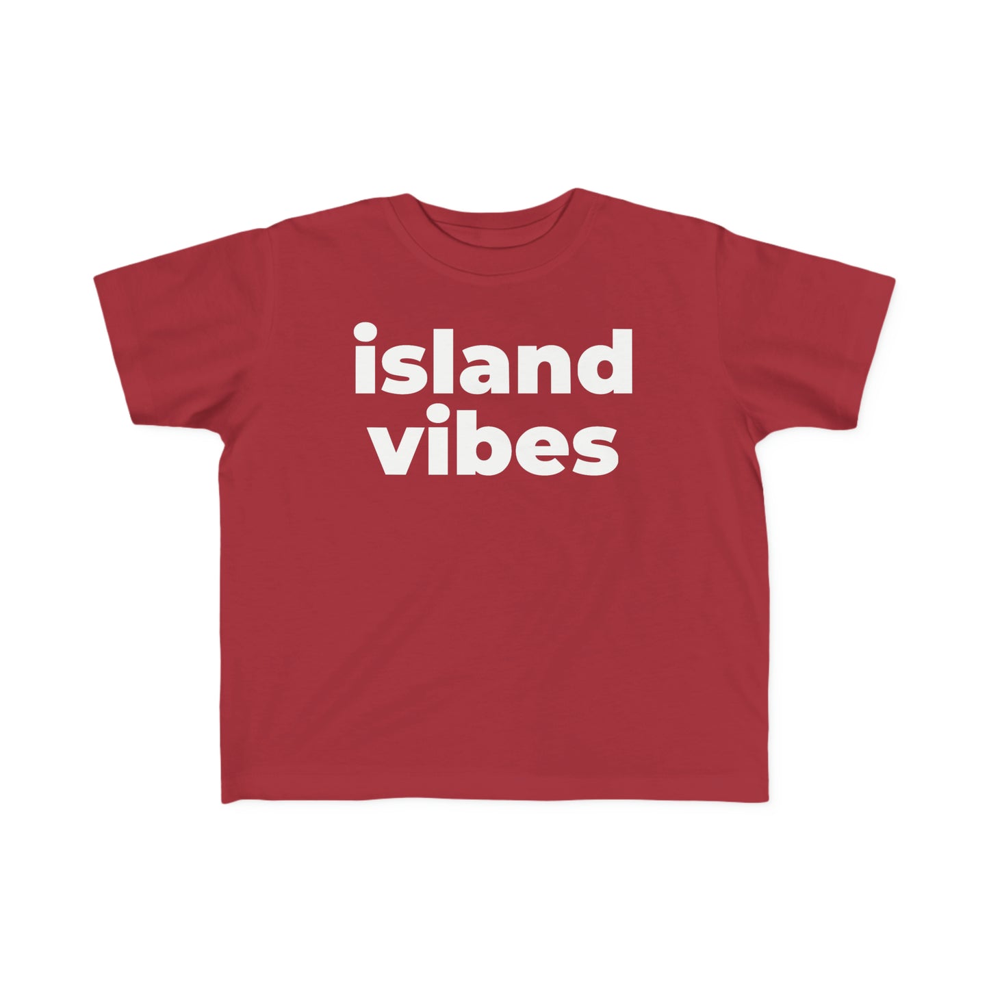 Island Vibes (Minimalist White Text) - Toddler Tee