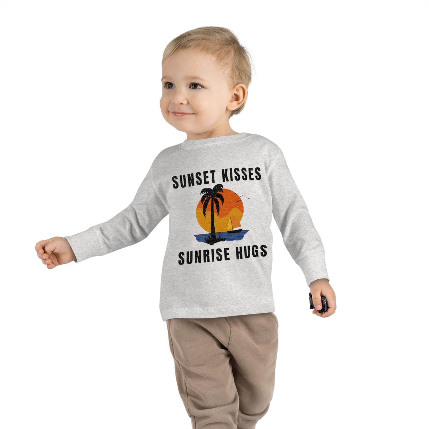 Sunset Kisses, Sunrise Hugs - Toddler Long Sleeve Tee